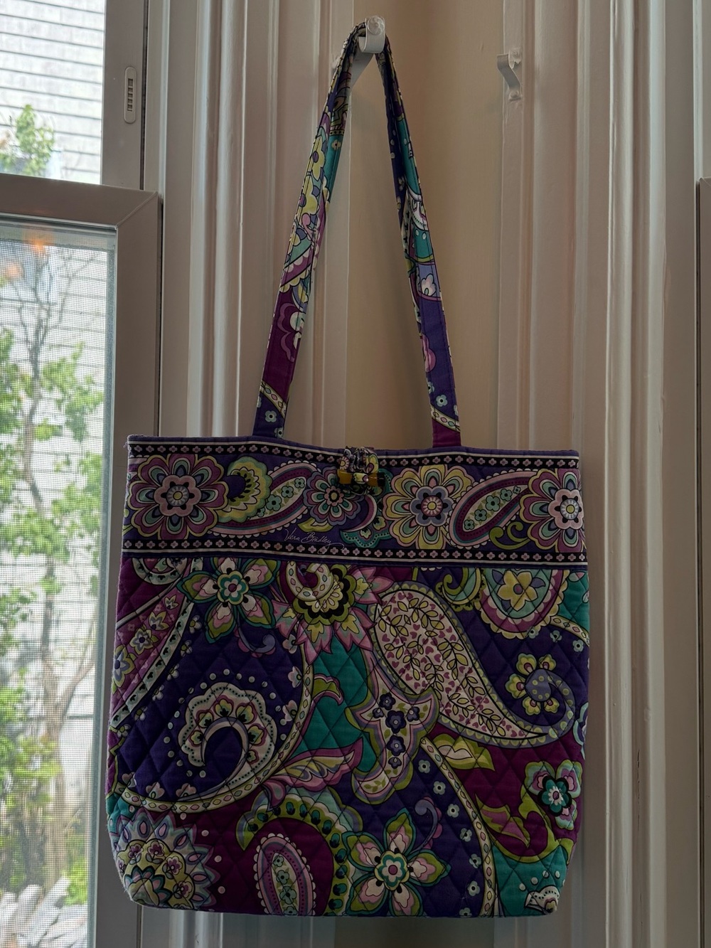 Vera Bradley Heather Paisley Floral Motif Tote Bag Purse -Retired Pattern *READ*